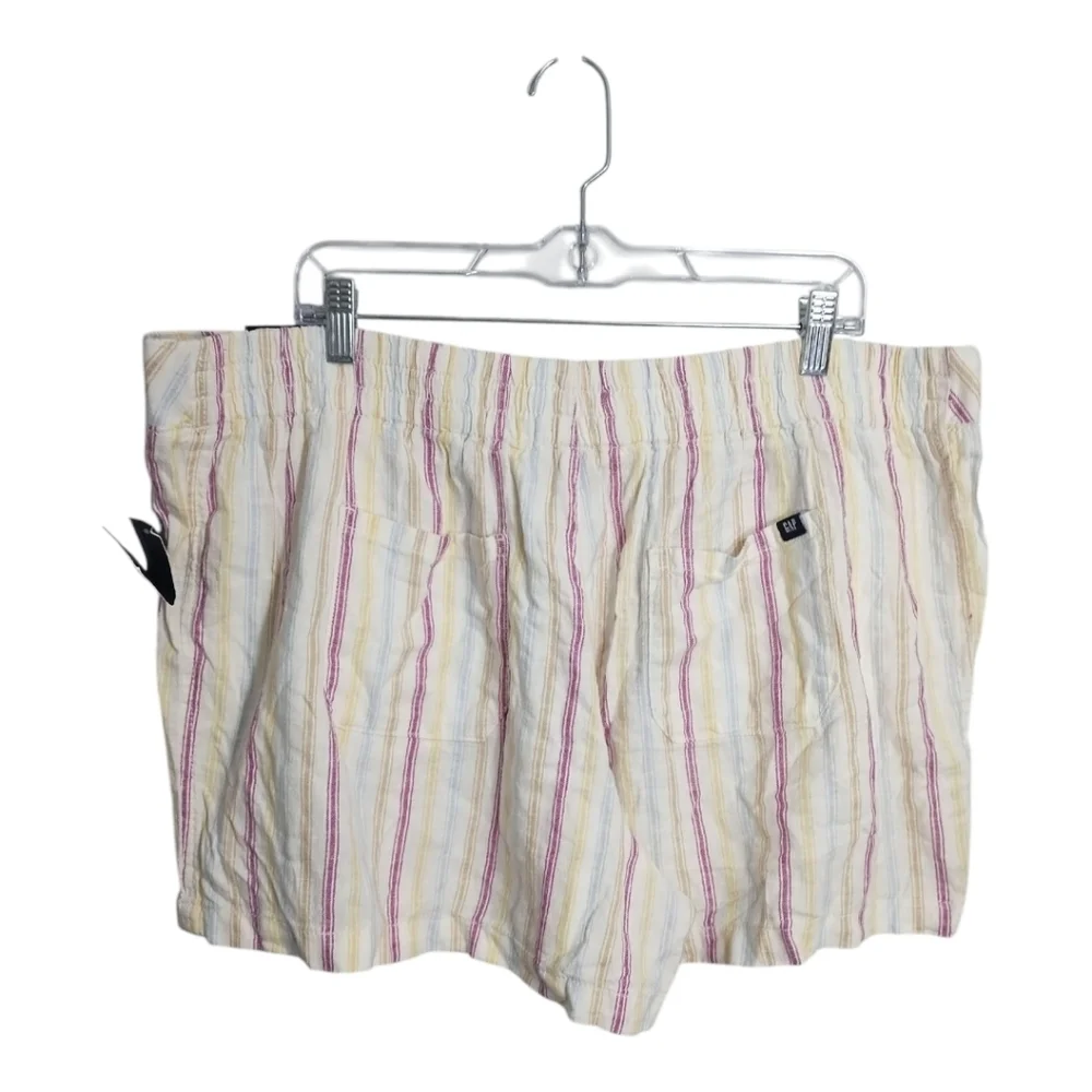 GAP Linen Blend Multicolored Pull On‎ Preppy Vacation Resortwear Boho Short XXL